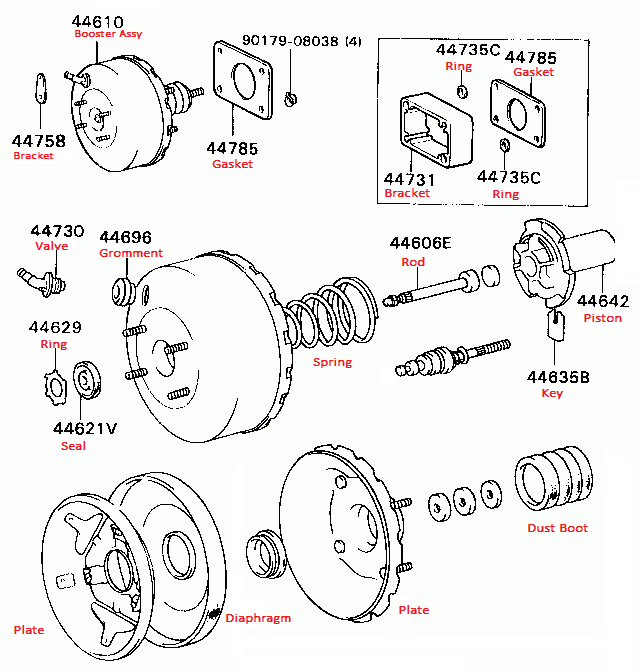 Booster & Spare repair kits Nissan